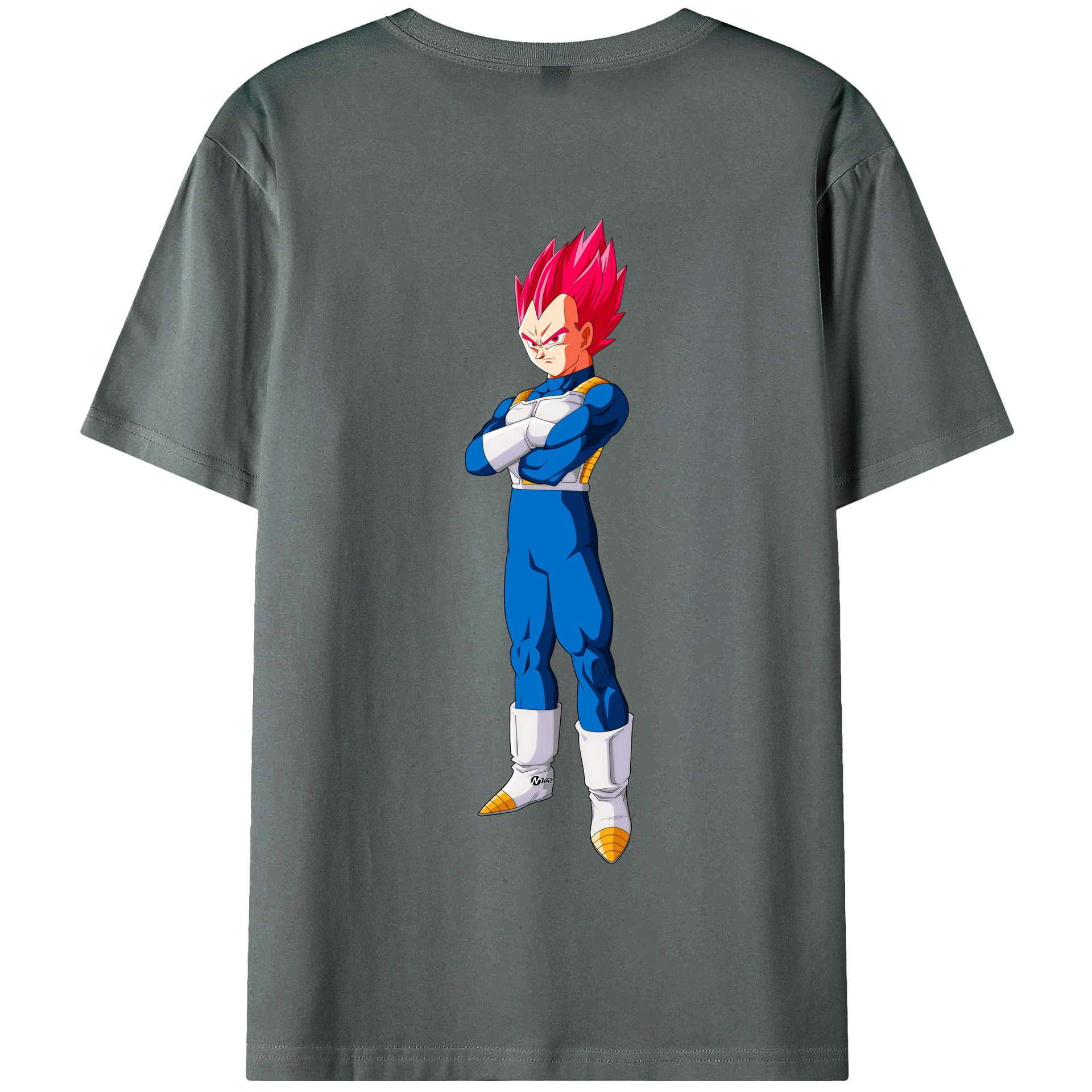 （画像用） ドラゴンボール ベジータ四世（Bejīta Yonsei）DRAGON BALL Vegeta IV 綿100％半袖Tシャツ（背面プリント）